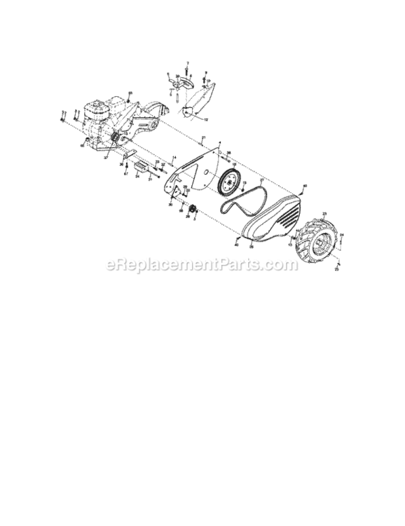 Page B Diagram and Parts List for 917297030  Craftsman Tiller
