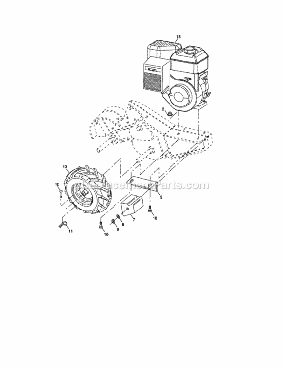 Page C Diagram and Parts List for 917297030  Craftsman Tiller