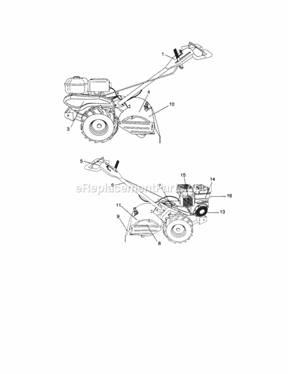 Page G Diagram and Parts List for 917297030  Craftsman Tiller