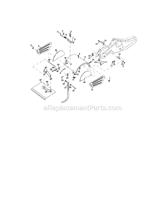 Page E Diagram and Parts List for 917297031  Craftsman Tiller