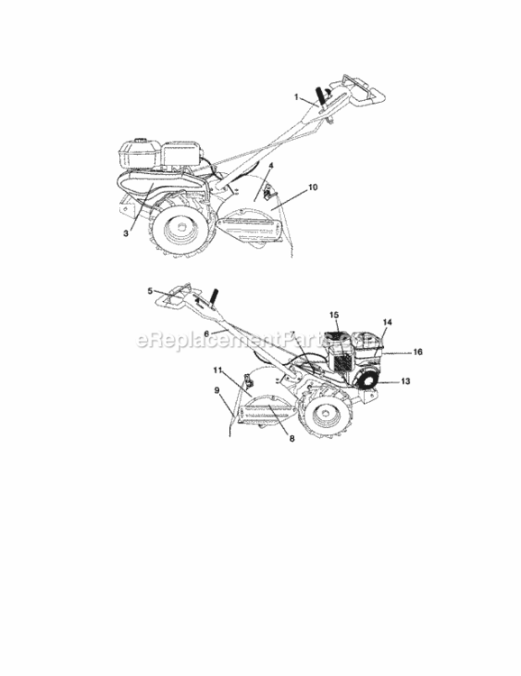 Page G Diagram and Parts List for 917297031  Craftsman Tiller