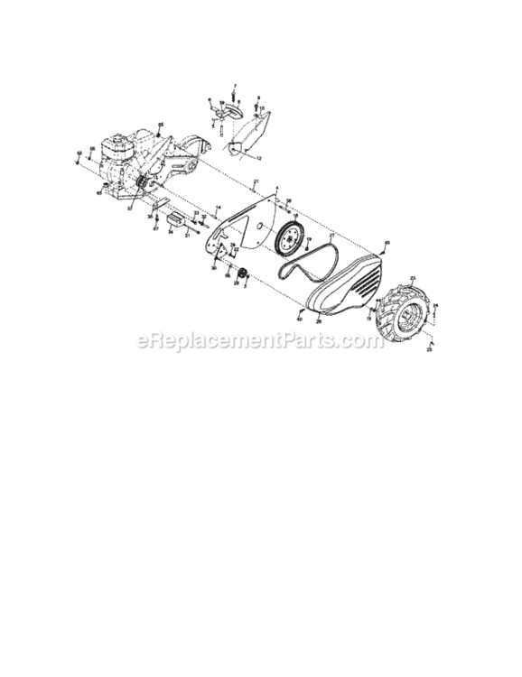 Page B Diagram and Parts List for 917297032  Craftsman Tiller