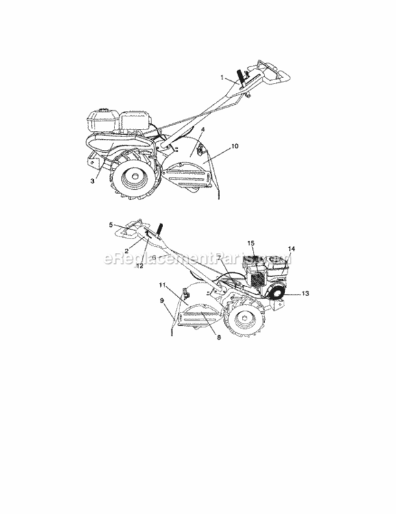 Page G Diagram and Parts List for 917297032  Craftsman Tiller