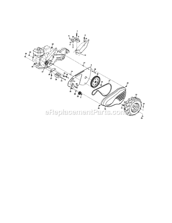 Page B Diagram and Parts List for 917297042  Craftsman Tiller