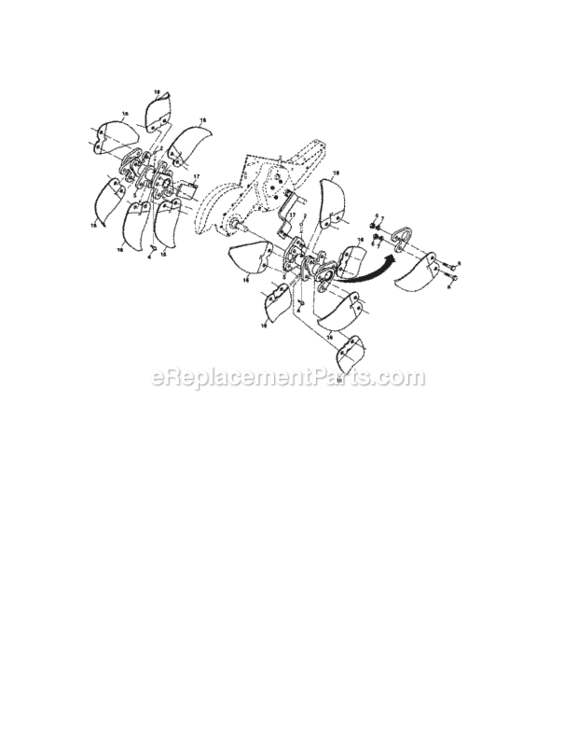 Page F Diagram and Parts List for 917297042  Craftsman Tiller