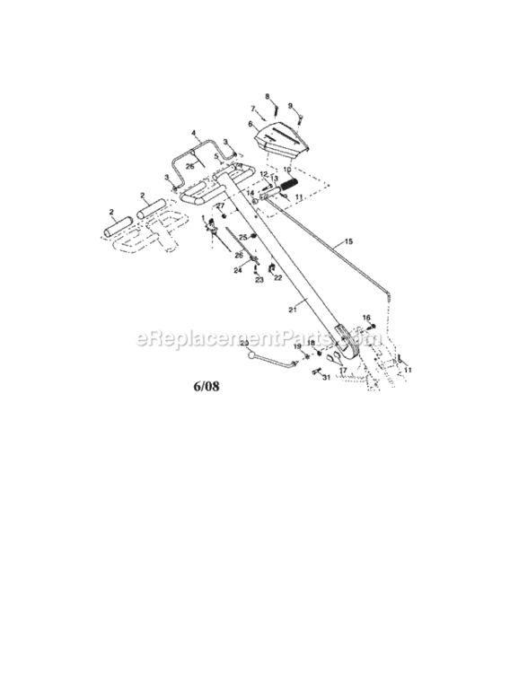 Page A Diagram and Parts List for 917297043  Craftsman Tiller