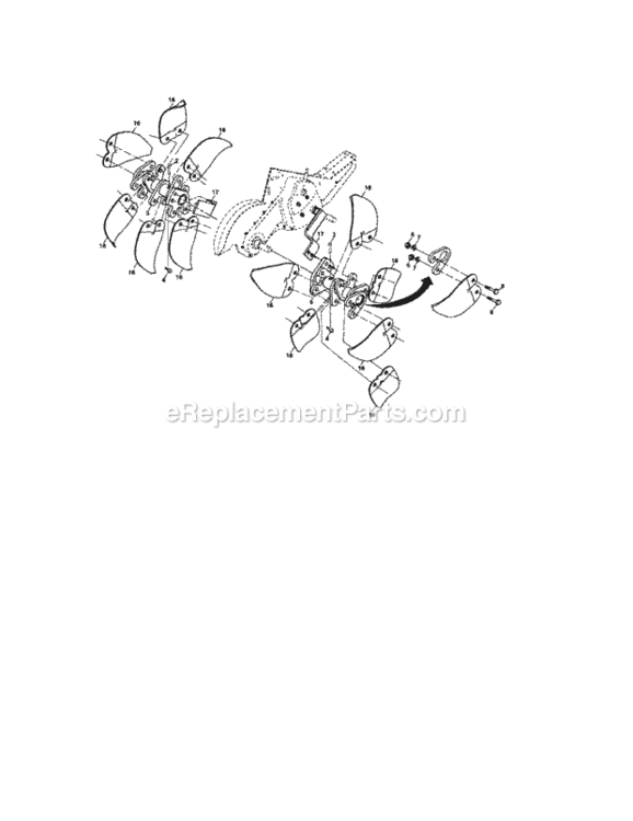 Page F Diagram and Parts List for 917297043  Craftsman Tiller