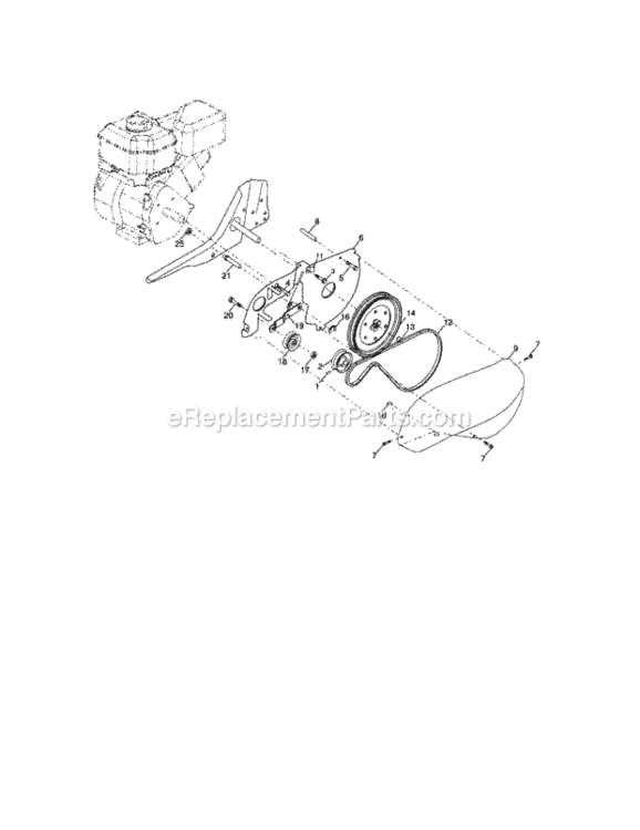 Page B Diagram and Parts List for 917297110  Craftsman Tiller