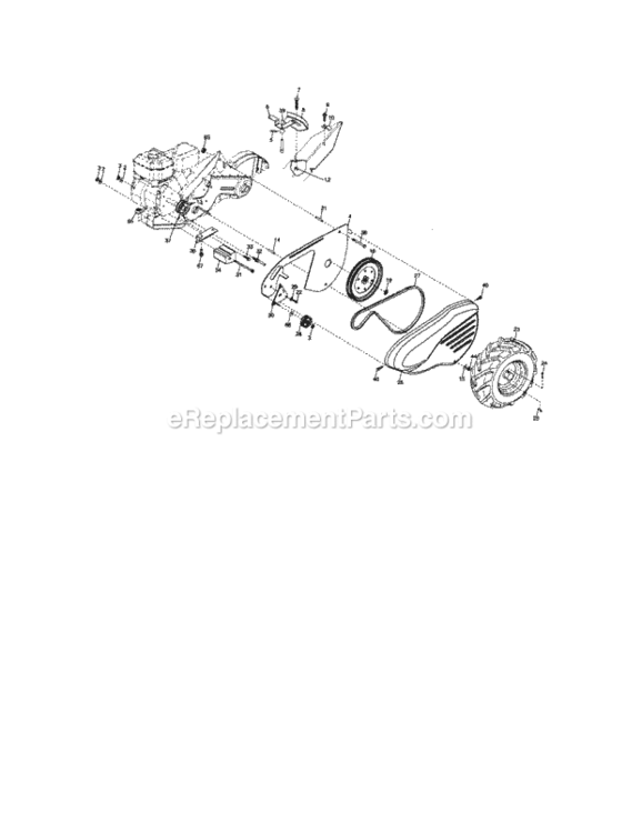 Page B Diagram and Parts List for 917297120  Craftsman Tiller