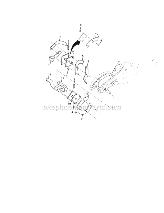 Page F Diagram and Parts List for 917297120  Craftsman Tiller