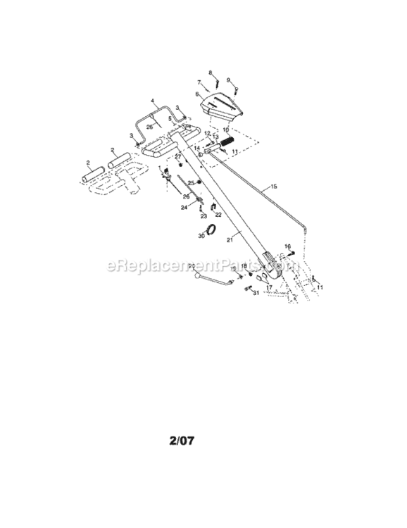 Page A Diagram and Parts List for 917297140  Craftsman Tiller