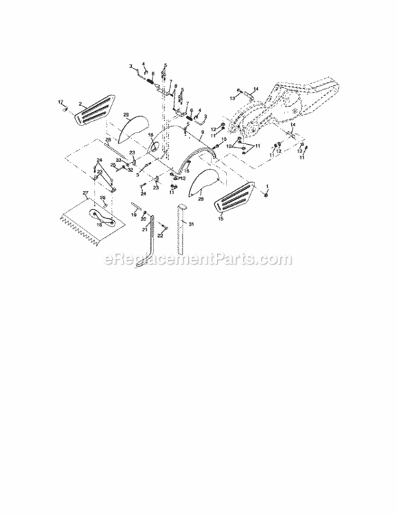 Page E Diagram and Parts List for 917297140  Craftsman Tiller
