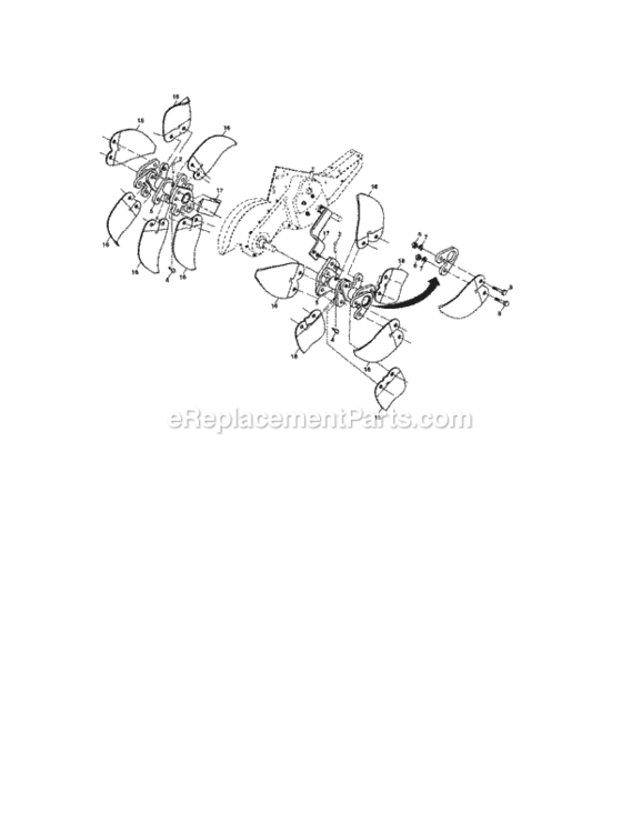 Page F Diagram and Parts List for 917297140  Craftsman Tiller