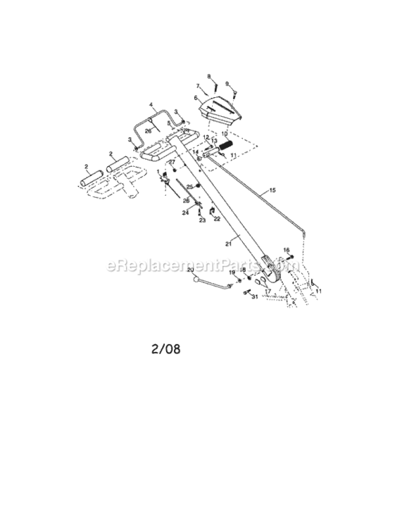 Page A Diagram and Parts List for 917297141  Craftsman Tiller
