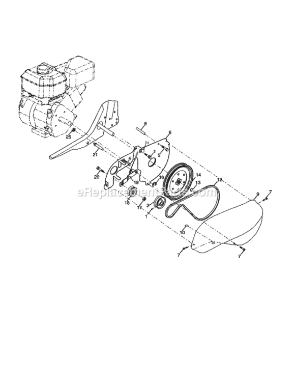 Page B Diagram and Parts List for 917297480  Craftsman Tiller