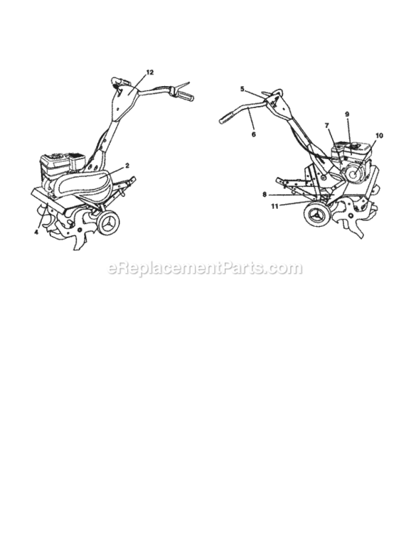 Page F Diagram and Parts List for 917297480  Craftsman Tiller
