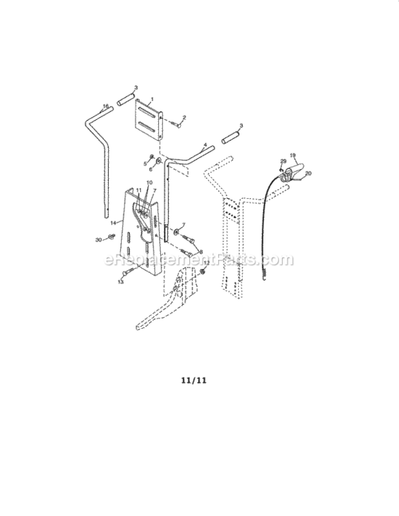 Page A Diagram and Parts List for 917298020  Craftsman Tiller
