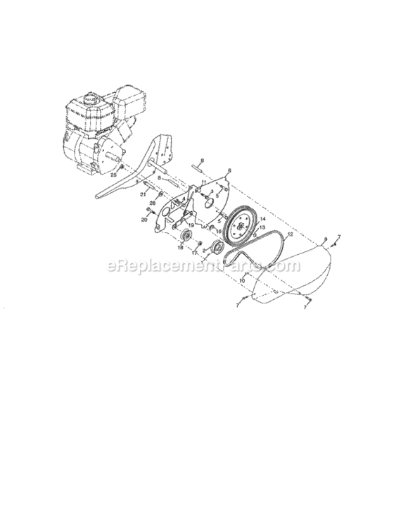 Page B Diagram and Parts List for 917298020  Craftsman Tiller