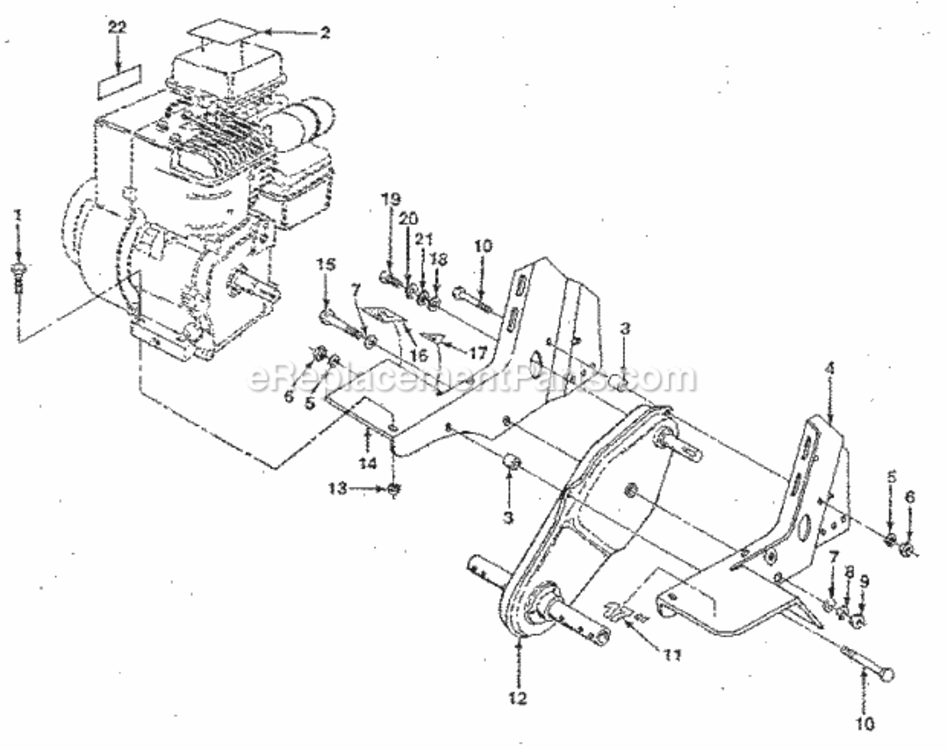 Page E Diagram and Parts List for 917298232  Craftsman Tiller