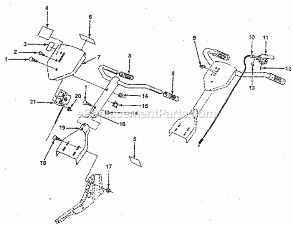 Page A Diagram and Parts List for 917298242  Craftsman Tiller