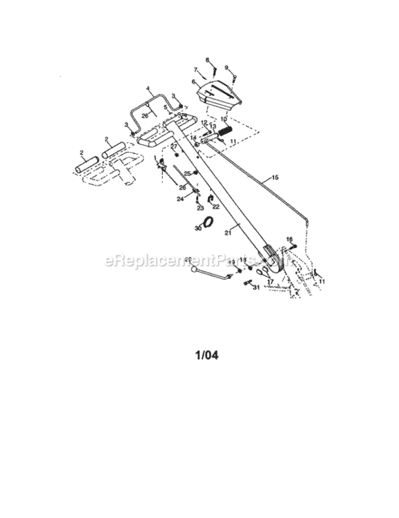 Page A Diagram and Parts List for 917298270  Craftsman Tiller