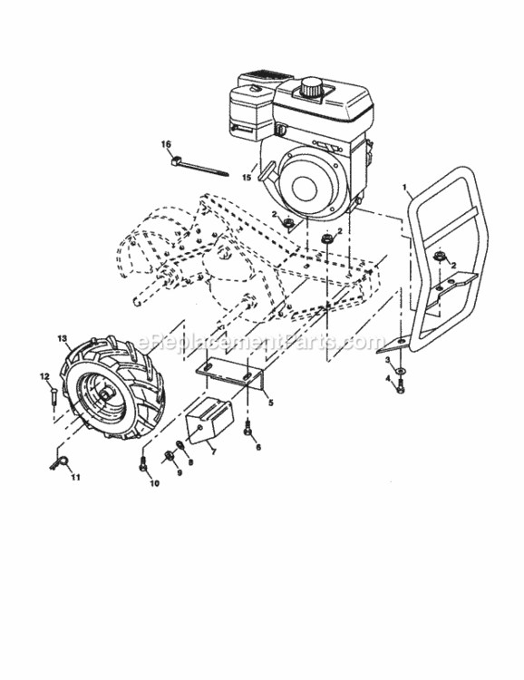 Page C Diagram and Parts List for 917298270  Craftsman Tiller