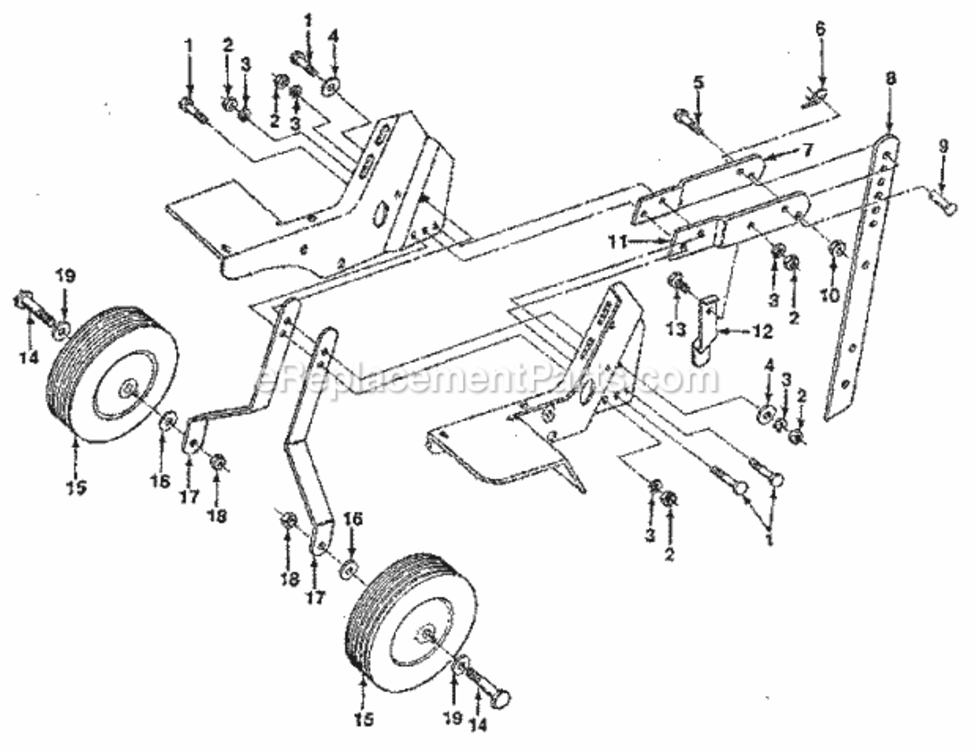 Page C Diagram and Parts List for 917298330  Craftsman Tiller
