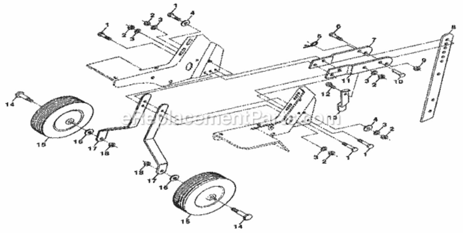 Page C Diagram and Parts List for 917298331  Craftsman Tiller
