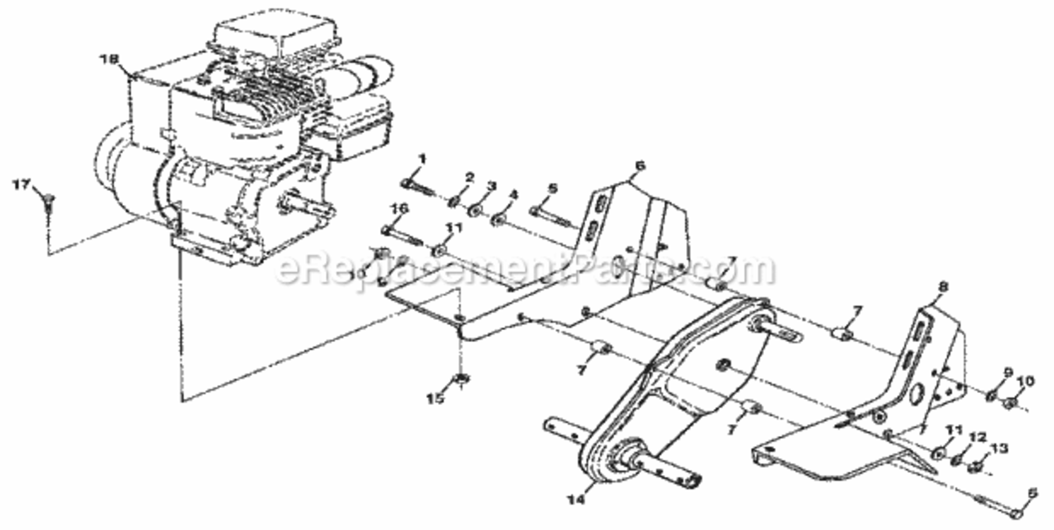 Page E Diagram and Parts List for 917298331  Craftsman Tiller