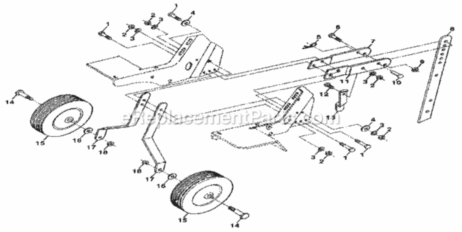 Page C Diagram and Parts List for 917298333  Craftsman Tiller