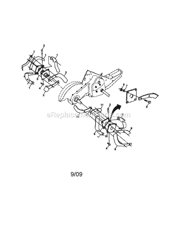 Page A Diagram and Parts List for 917298560  Craftsman Tiller