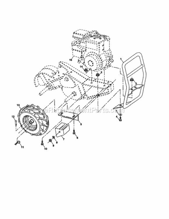 Page D Diagram and Parts List for 917298560  Craftsman Tiller