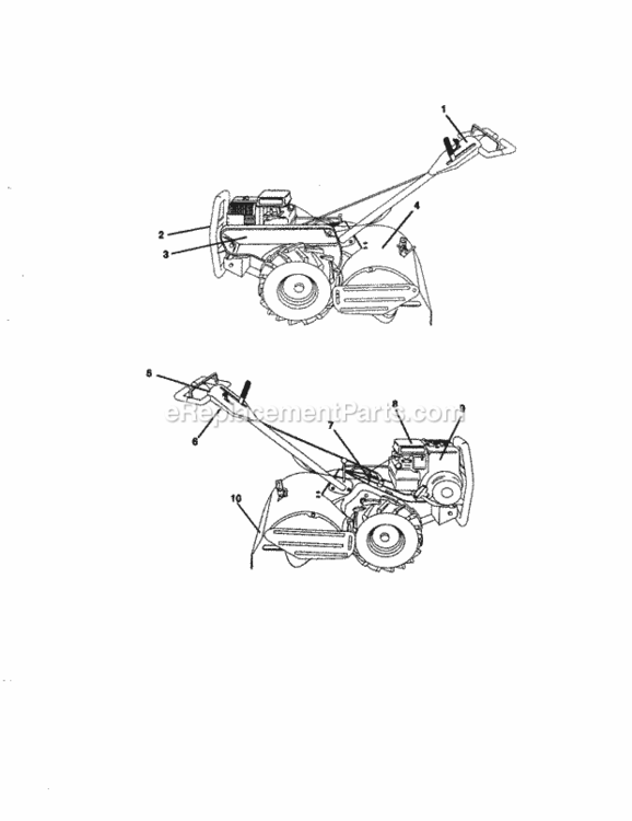 Page G Diagram and Parts List for 917298560  Craftsman Tiller