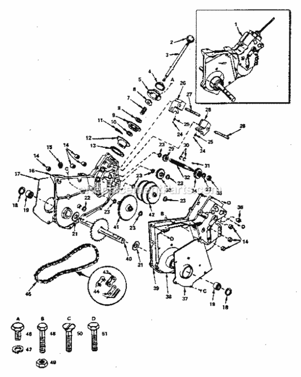 Page B Diagram and Parts List for 917298580  Craftsman Tiller