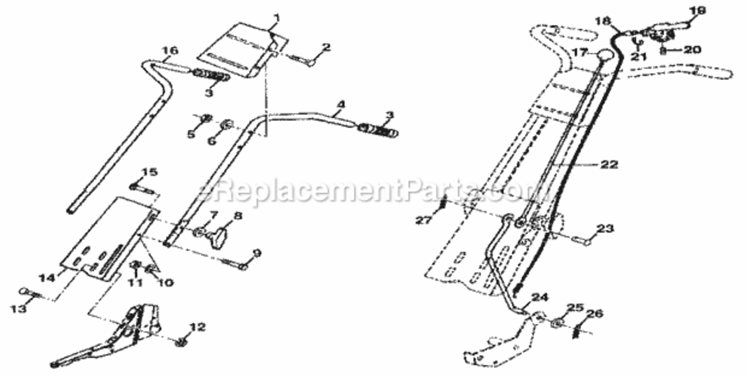 Page A Diagram and Parts List for 917298850  Craftsman Tiller