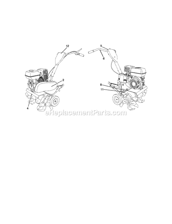 Page F Diagram and Parts List for 917299010  Craftsman Tiller