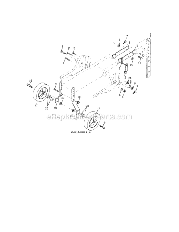 Page C Diagram and Parts List for 917299011  Craftsman Tiller