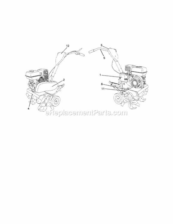 Page F Diagram and Parts List for 917299011  Craftsman Tiller