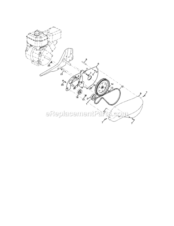 Page B Diagram and Parts List for 917299012  Craftsman Tiller
