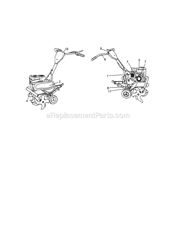 Page F Diagram and Parts List for 917299012  Craftsman Tiller