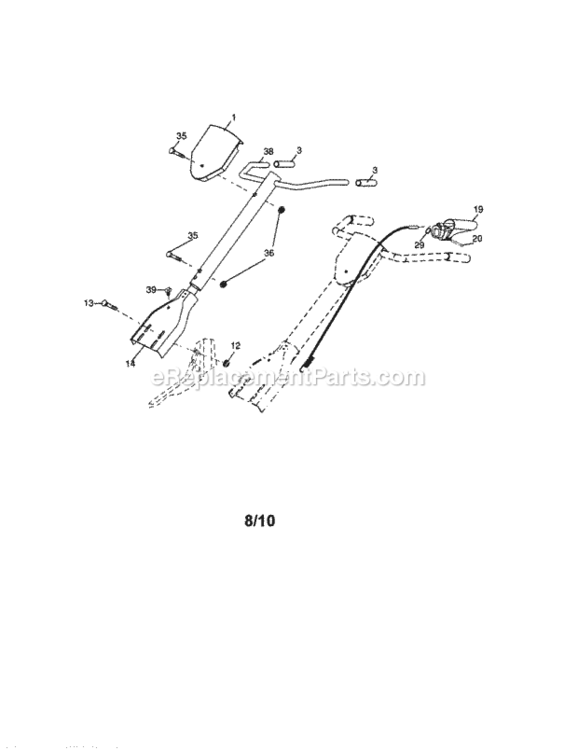 Page A Diagram and Parts List for 917299013  Craftsman Tiller