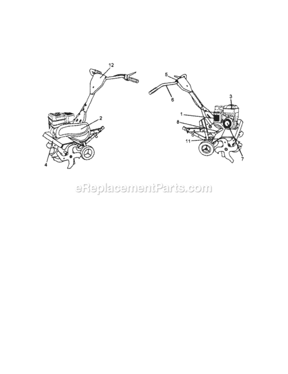 Page F Diagram and Parts List for 917299013  Craftsman Tiller
