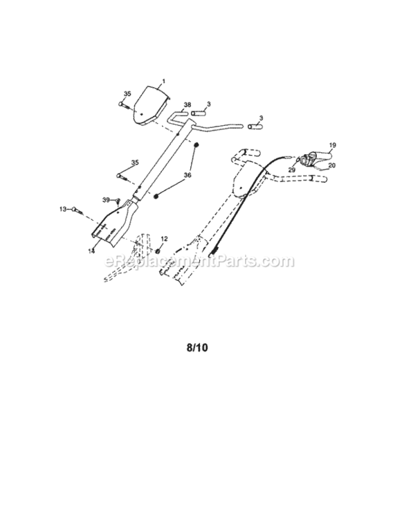Page A Diagram and Parts List for 917299014  Craftsman Tiller
