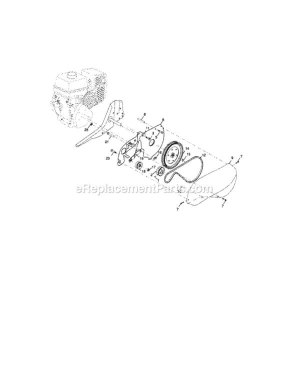 Page B Diagram and Parts List for 917299014  Craftsman Tiller