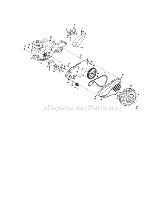 Page B Diagram and Parts List for 917299020  Craftsman Tiller