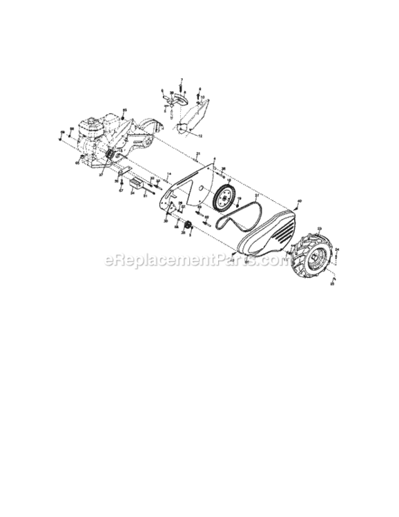 Page B Diagram and Parts List for 917299061  Craftsman Tiller