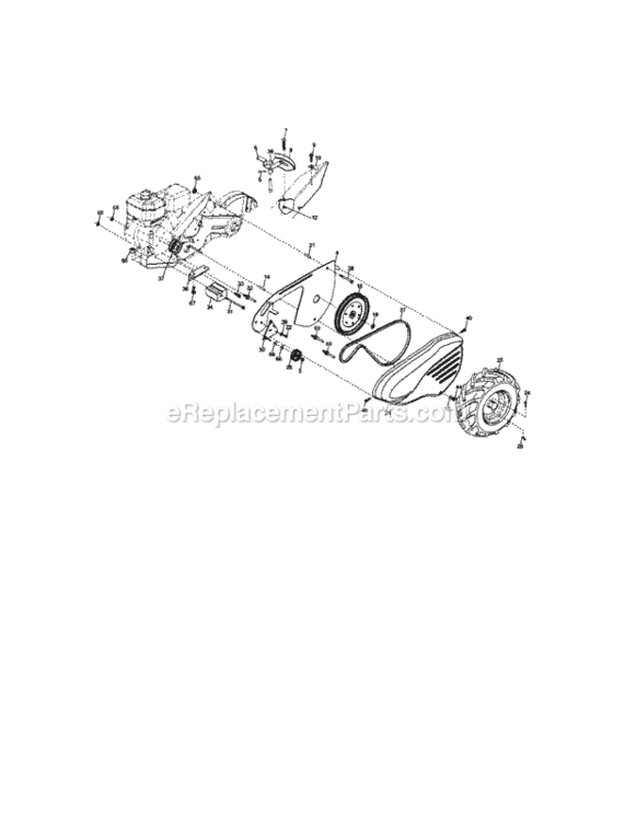 Page B Diagram and Parts List for 917299062  Craftsman Tiller