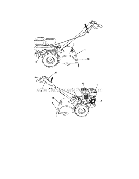 Page G Diagram and Parts List for 917299062  Craftsman Tiller