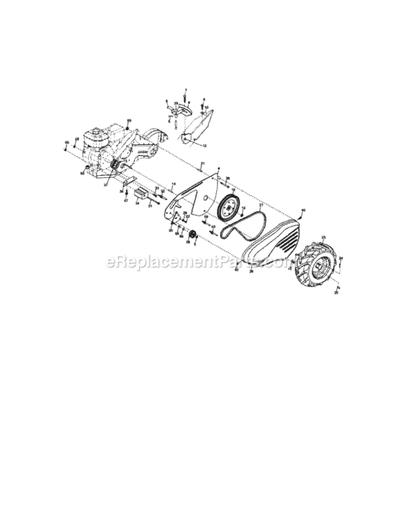 Page B Diagram and Parts List for 917299063  Craftsman Tiller