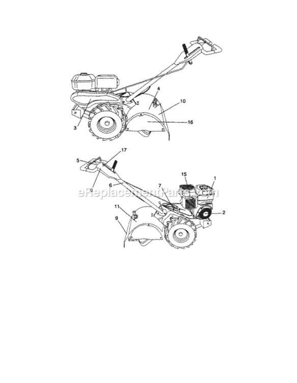 Page G Diagram and Parts List for 917299063  Craftsman Tiller